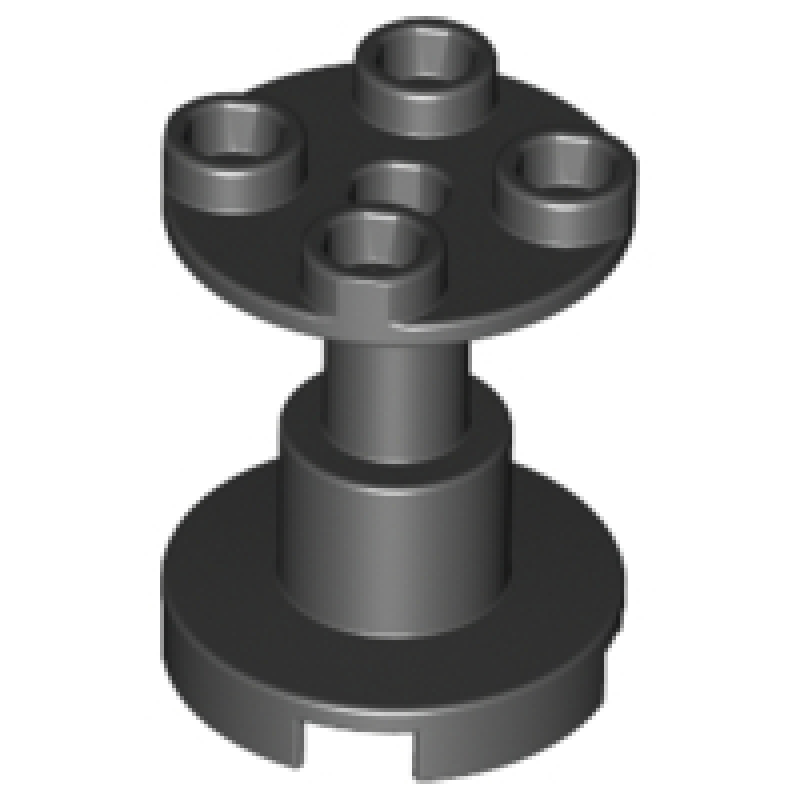 Steun 2x2x2 met gat Black